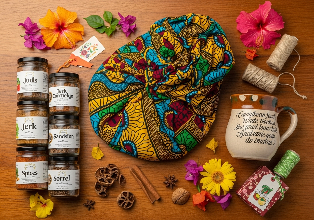 Caribbean spices and traditional items